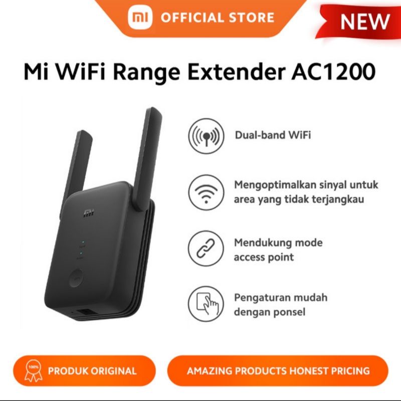 Jual Mi WIFI Range Extender AC1200 Garansi Resmi Xiaomi Indonesia ...