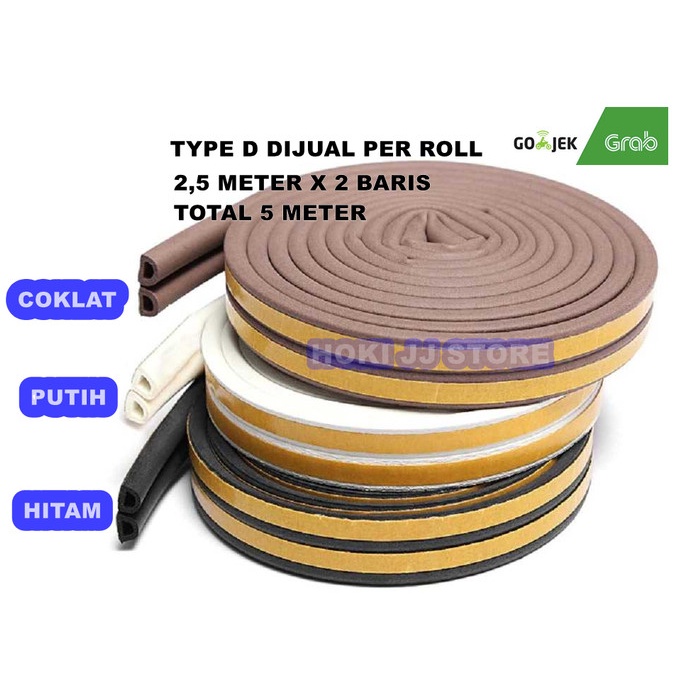 Jual Door Seal List Peredam Kedap Suara Karet Pintu Jendela Per Roll