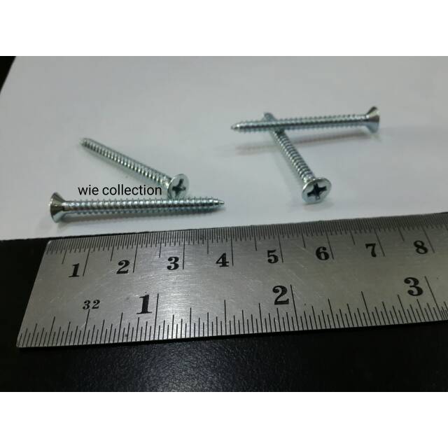 Jual 50 PCS SKRUP CACING 6MMX1-1/2
