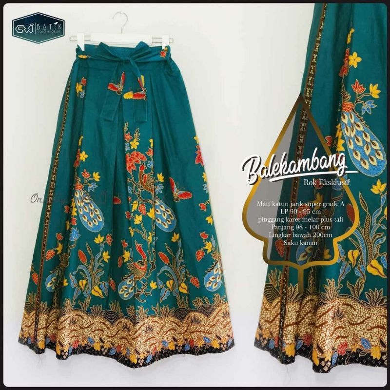 Jual PREMIUM ROK BATIK PANJANG DEWASA ROK KLOK KATUN HALUS | Shopee ...