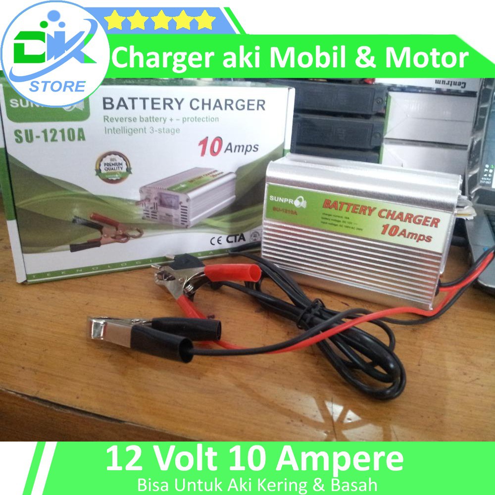 Jual Charger Aki Cas Aki Otomatis 10A Bisa Cas sampai Aki 120 Ampere