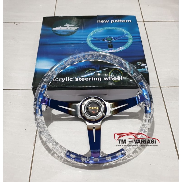 Jual Import Stir Racing MOMO Bubble Neo Acrylic Clear 14 Inchi PREMIUM ...