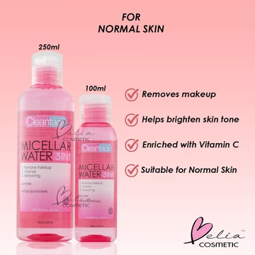 ❤ BELIA ❤ CLEAN FACE Micellar Water 100 Ml 250 Ml Micellar Water By Purbasari Pembersih Makeup