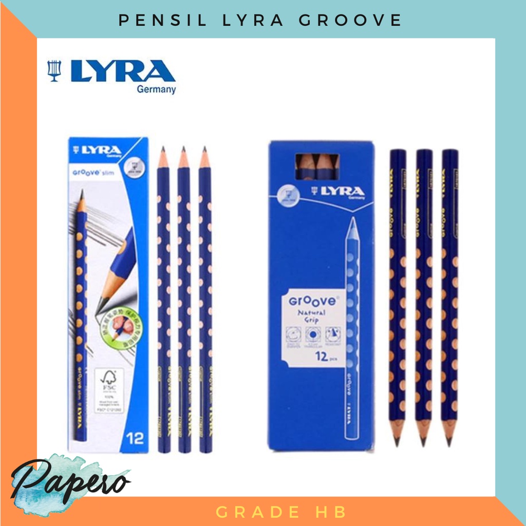 Jual Pensil Lyra Groove HB Pencil Segitiga Belajar Menulis | Shopee ...