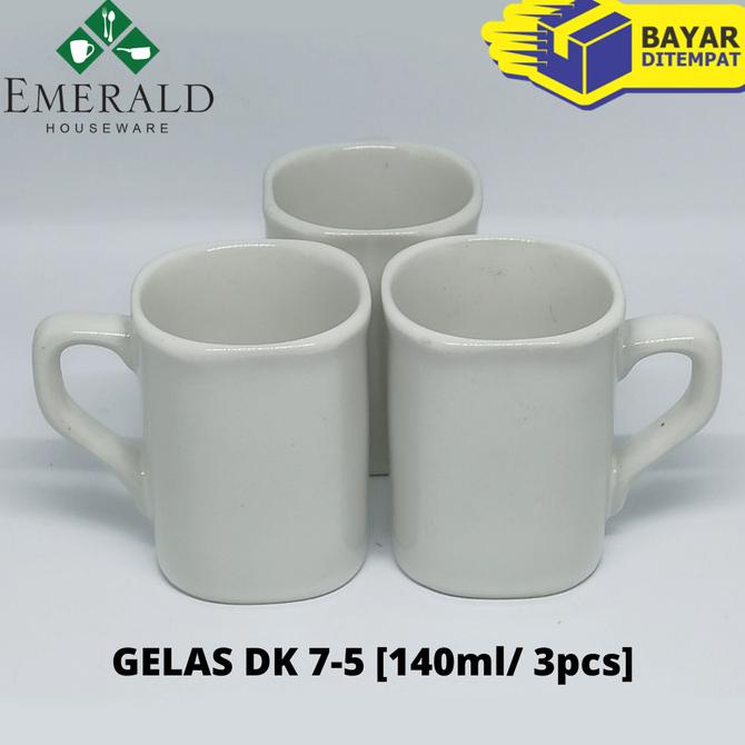 Jual Gelas Mug Keramik Porcelain Putih Polos Cantik Dk 7 5 140ml3pcs Shopee Indonesia 8192