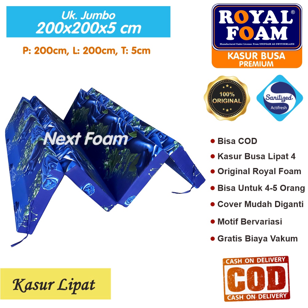 Jual Kasur Busa Lipat Royal Foam Ukuran Jumbo 200x200x5 Cm Tebal 5 Cm ...