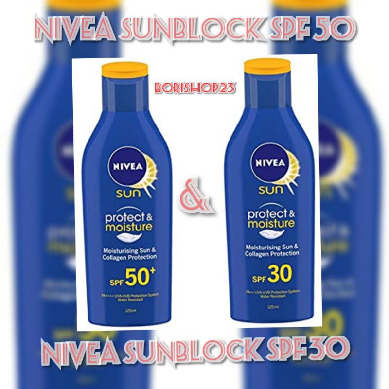 Jual Nivea Sun Protect & Moisture SPF 30 N SPF 50 Lotion. | Shopee ...