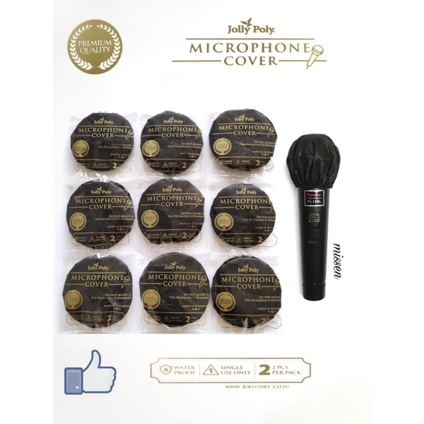 COVER MIC JOLLY POLY ECER HITAM SARUNG MICROPHONE PEMBUNGKUS MIKROFON PELINDUNG MIK