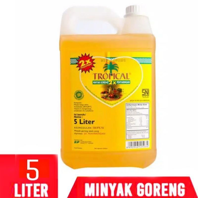 Jual MINYAK GORENG TROPICAL EXP:2026 5 LITER/JERIGEN | Shopee Indonesia