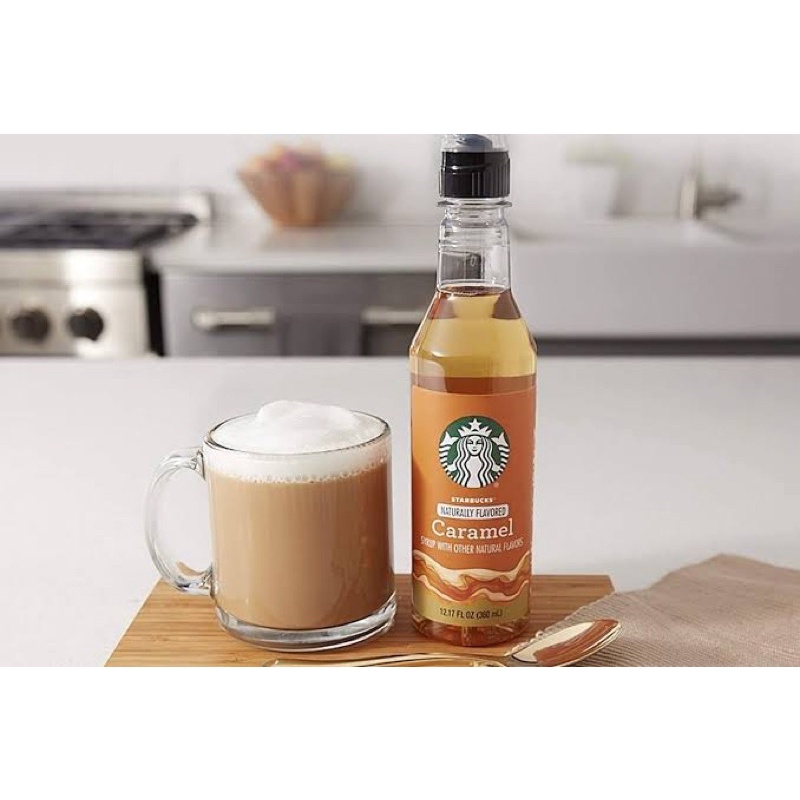 Starbucks Sweet Caramel Syrup - Rich Buttery Flavor For Coffee & Beverages