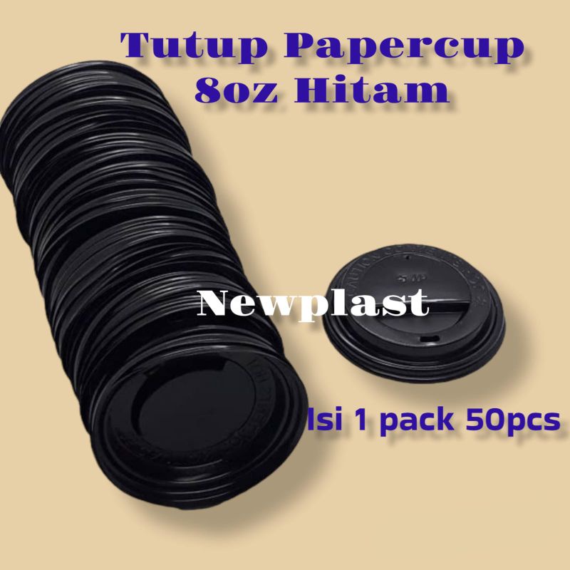 Jual tutup paper cup 8oz hitam @50pcs | Shopee Indonesia