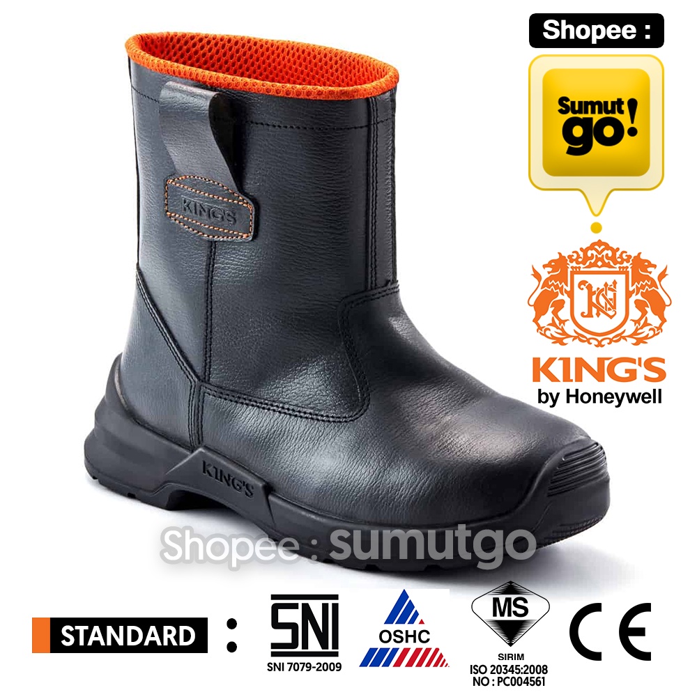 Jual KINGS by Honeywell KWD 205 X Original / Sepatu Boot Tinggi Hitam