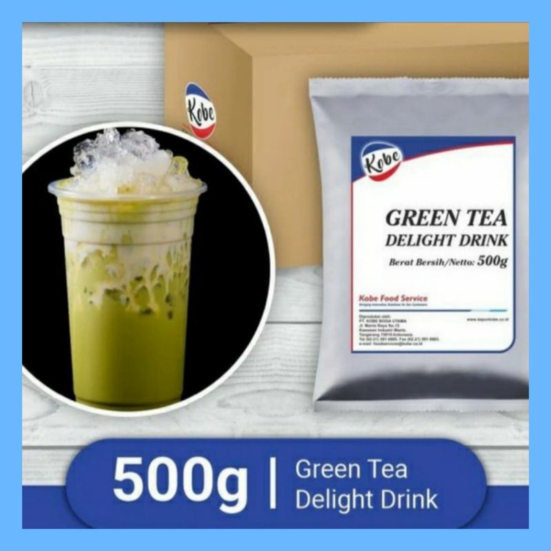 Jual KOBE GREEN TEA DELIGHT DRINK 500 gr | Shopee Indonesia