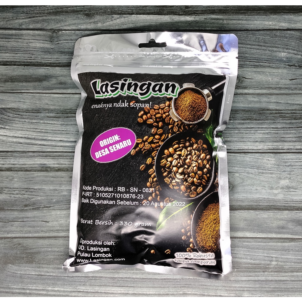 Jual Kopi Bubuk Robusta 330 gram Merek Lasingan Origin Desa Senaru ...
