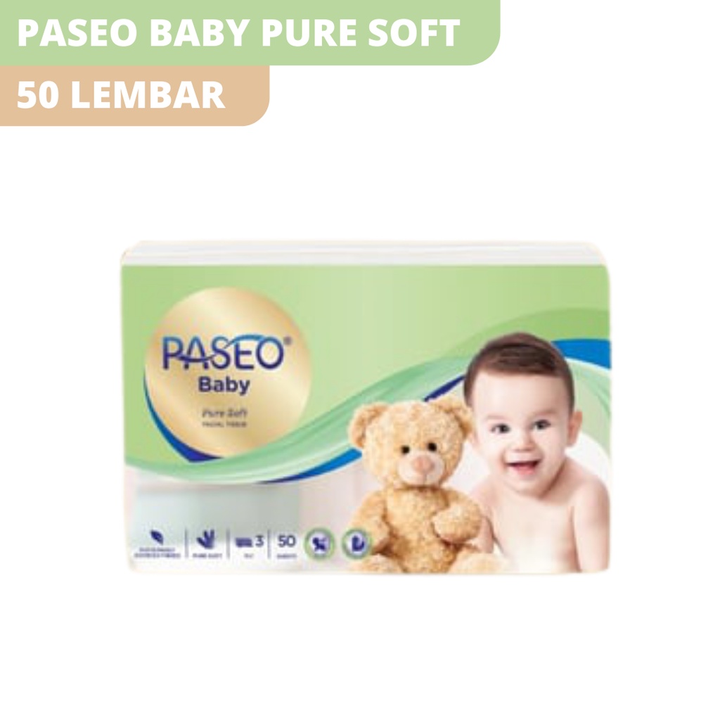 Jual PASEO BABY PURE SOFT TISSUE 50 SHEETS 3PLY | Shopee Indonesia