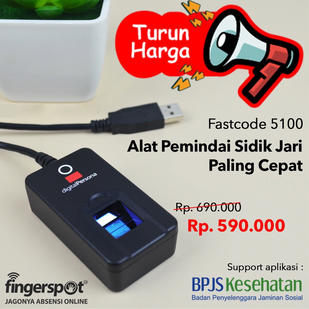 Jual Fingerspot Fastcode 5100 Sensor Sidik Jari Dan Sdk Support