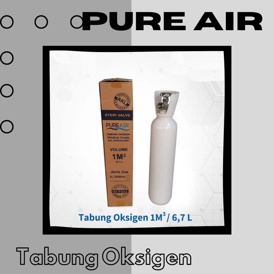 Jual Tabung Oksigen Pure Air 1m3 67 L Shopee Indonesia 
