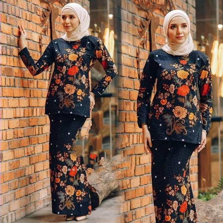 Jual JUMBO XXL Setelan RnB Batik Baju Kurung Set Blus Rok Duyung ...