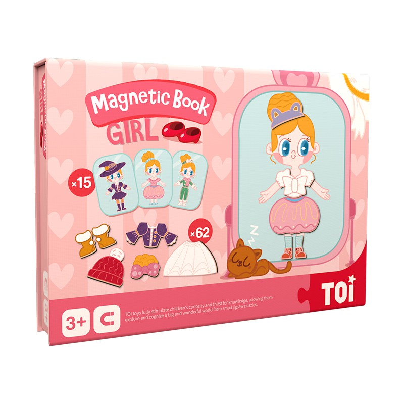 Jual TOI Magnetic Box Girl Letter Dress Up mainan edukasi puzzle magnet  ganti pakaian