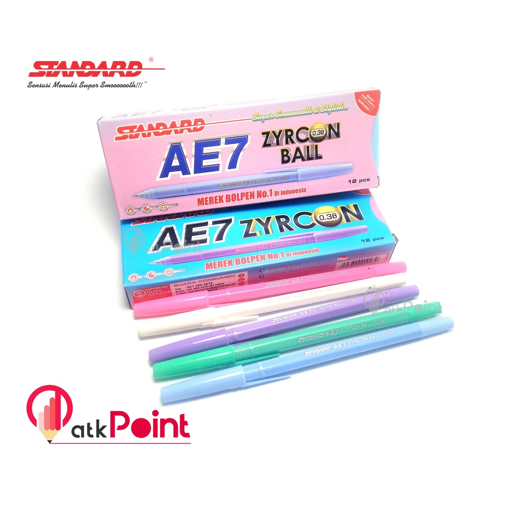 Jual Bolpoin Pulpen Pena Standard Ae Zyrcon Ball Mm Set