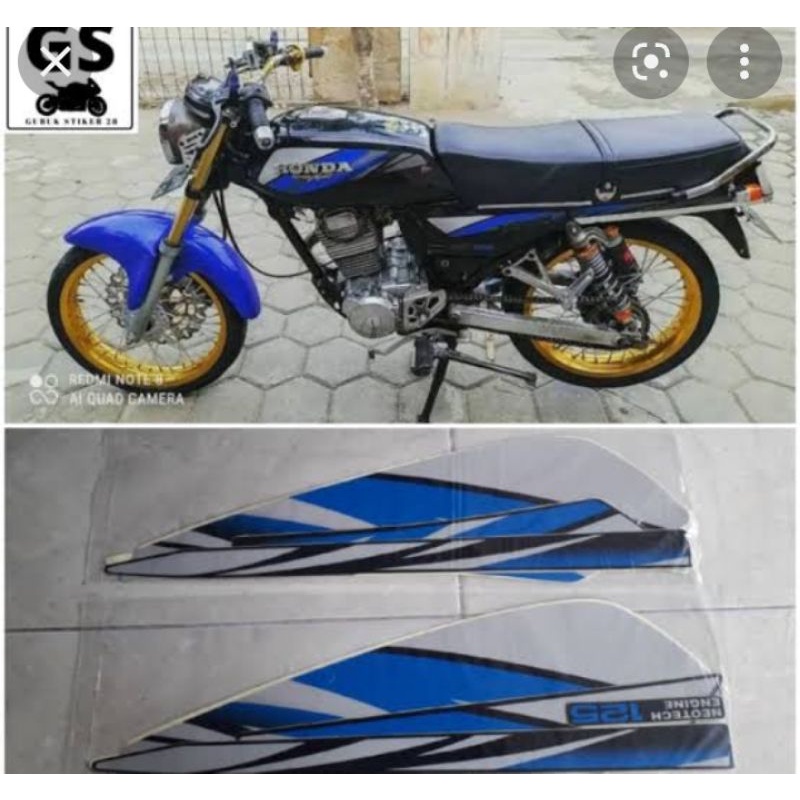 Jual Stiker Striping Lis Standar Ori Honda Gl Max Biru Tua Tahun 1996