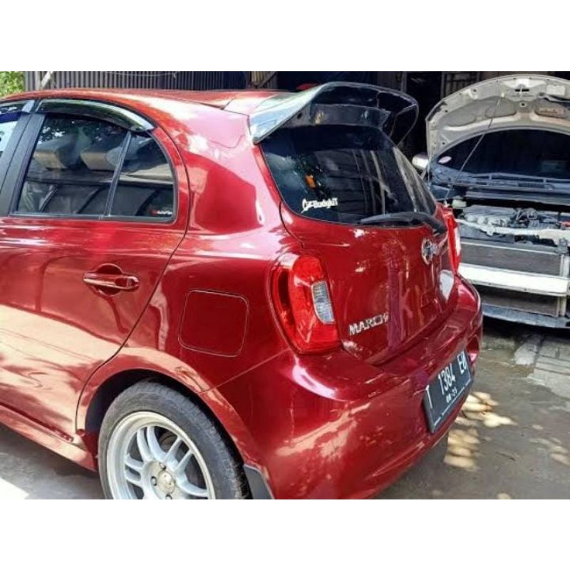 Jual spoiler spoon Nissan march bahan fiberglass berkualitas tebal kuat ...