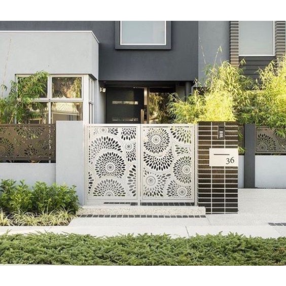 Jual Minimalis Pagar Gerbang Full Laser Cutting Custome Motif Design