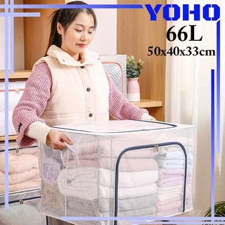 Storage Box Transparan 66L Double Zipper Baja