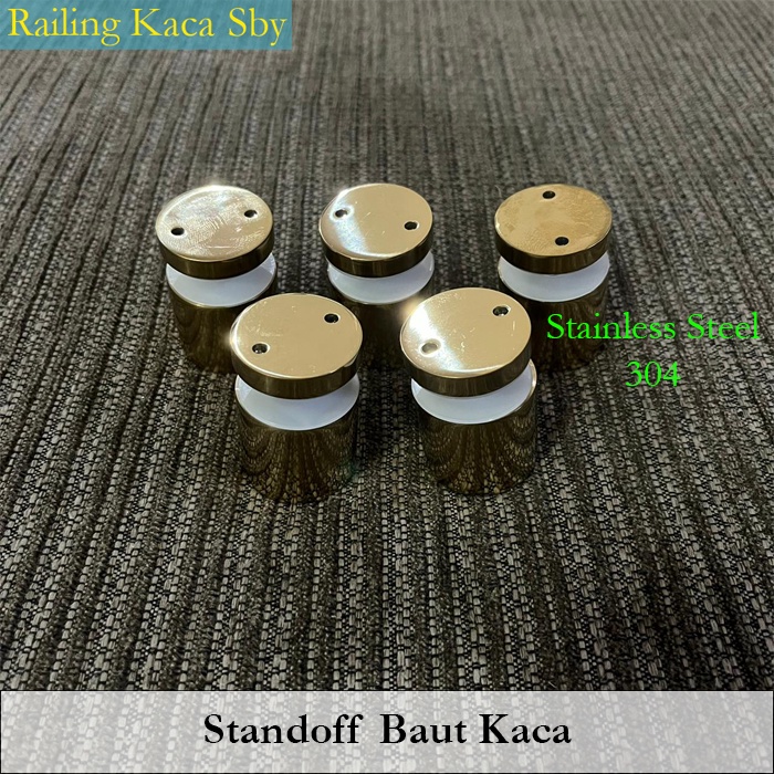 Jual BAUT KACA STANDOFF BRAKET PENJEPIT RAILING KACA GOLD | Shopee ...