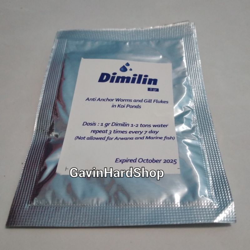Jual Dimilin putih obat ikan anti kutu jarum parasit ikan koi koki 5 gr ...