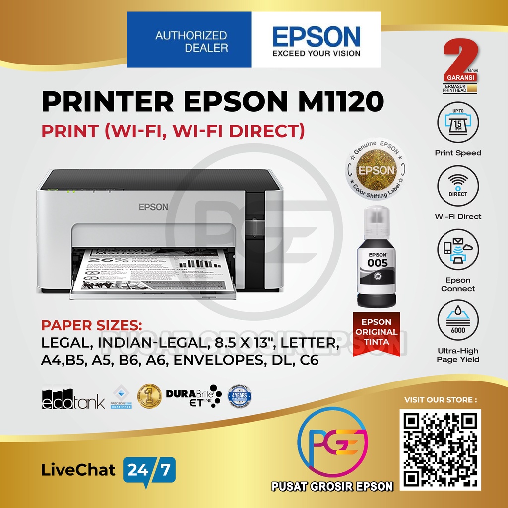 Jual Printer Epson M1120 M-1120 M 1120 printer mono ORIGINAL DAN ...