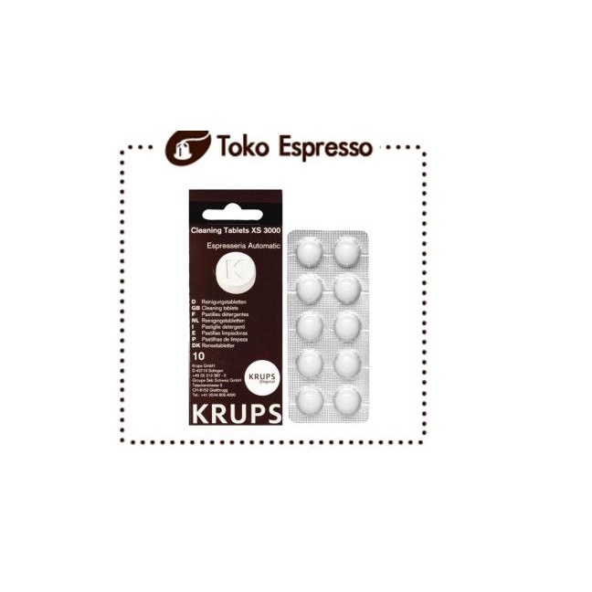KRUPS XS3000 CLEANING TABLETS FOR COFFEE ESPRESSO MACHINE XP, EA, ES MODELS