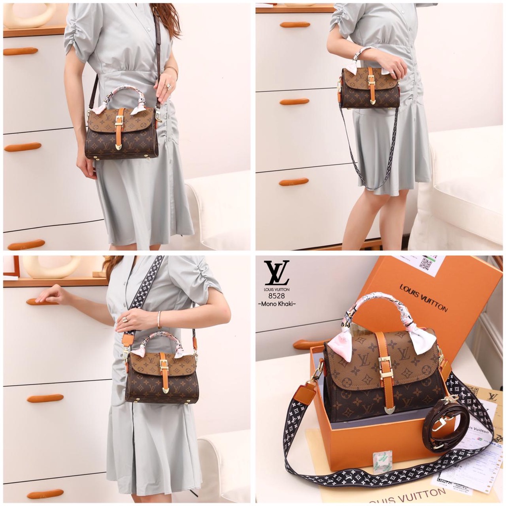 Louis Vuitton Middle Trim Top Handle Flap Bag With Scarf #8528 – TasBatam168