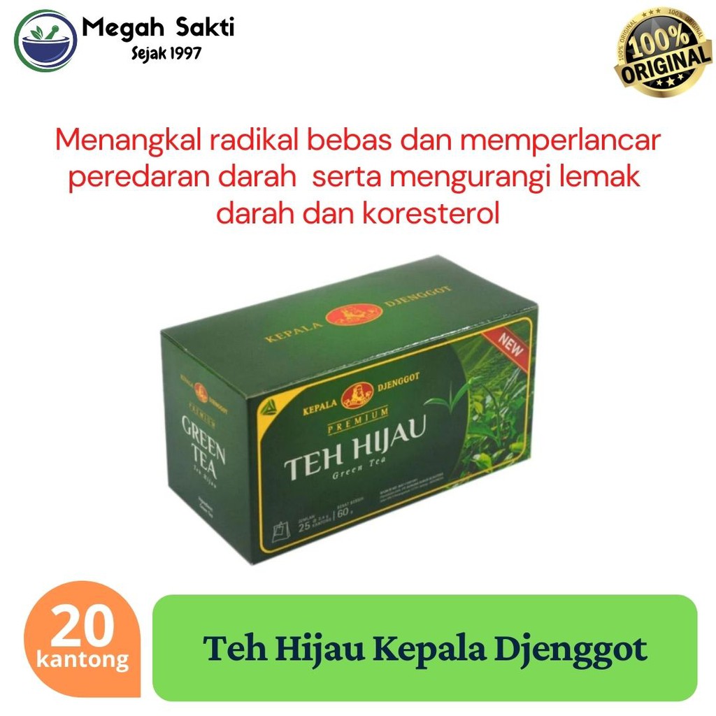 Jual Megah Sakti Teh Hijau Kepala Djenggot Green Tea Celup 60gr