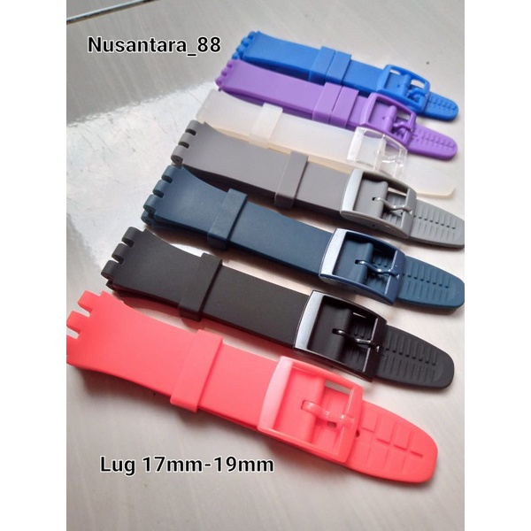 Jual Strap Tali Jam Tangan Swatch Lug 17mm 19mm Shopee Indonesia