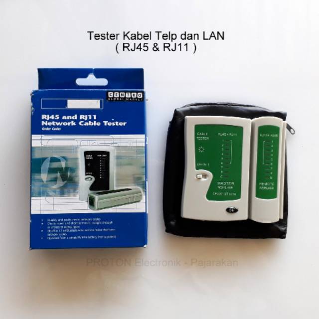 Jual alat Centro Global Market RJ45 dan RJ11 Network Cable Tester kabel ...