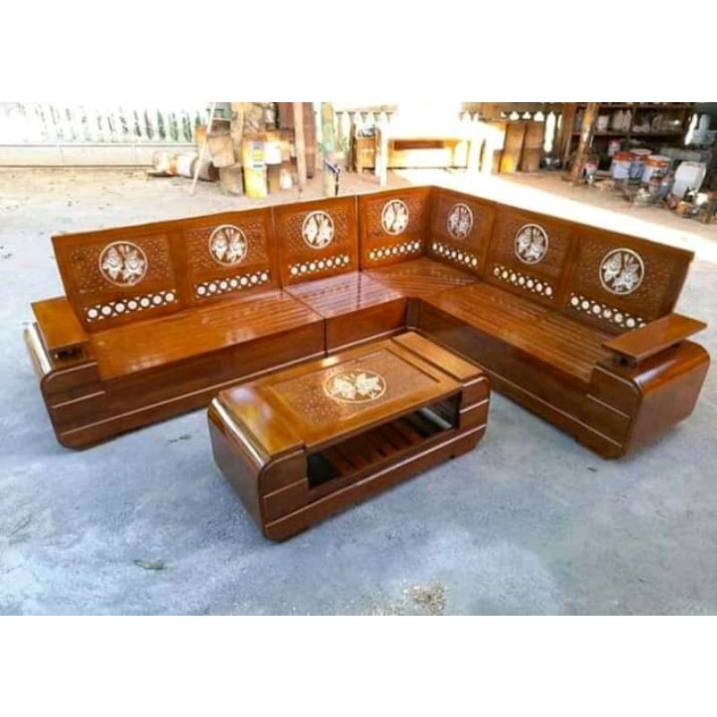 Jual Kursi sudut domini kayu jati / kursi sudut minimalis model terbaru ...