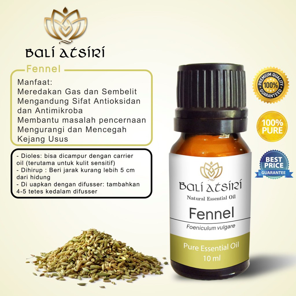 Jual Bali Atsiri Fennel Oil 10 Ml | Pure Essential Fennel Oil 10 Ml ...