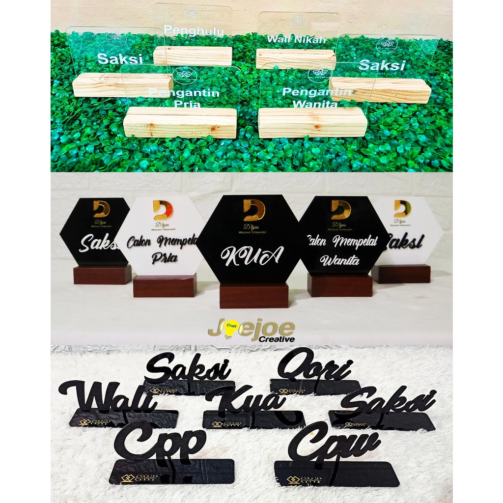 Jual Table Sign Wedding/Papan Tanda Meja Akrilik Custom /Harga Perpcs ...