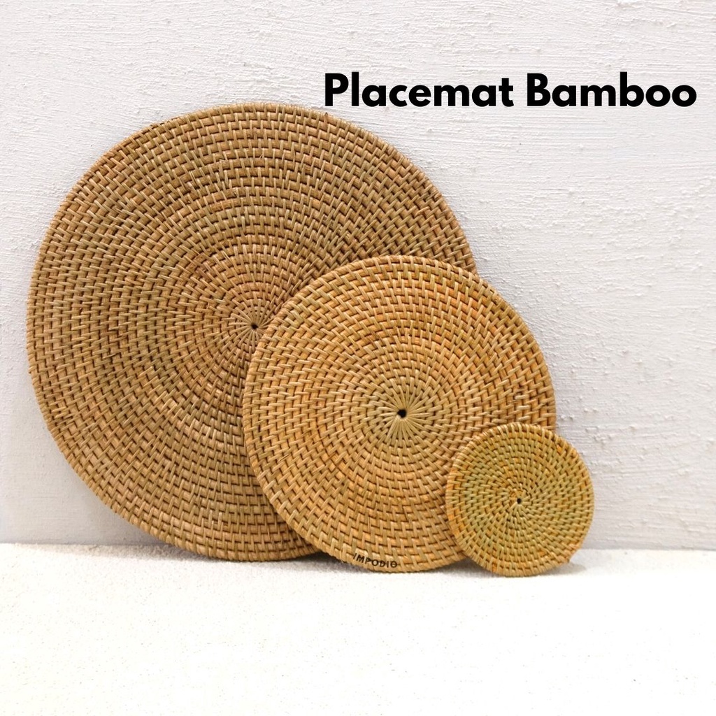 Jual Impodio Placemat Rotan Tatakan Alas Makan Piring Gelas Bamboo Shopee Indonesia 6630