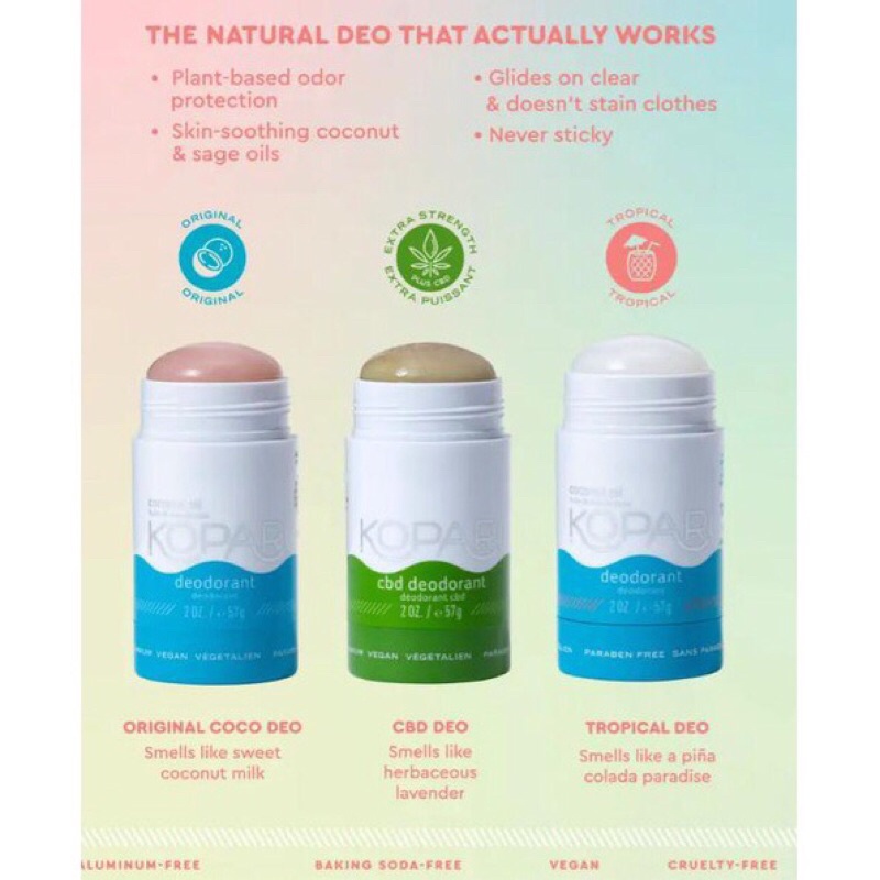 Jual Kopari Coconut Deodorant Original & Beach 26gr TRAVEL SIZE MINI