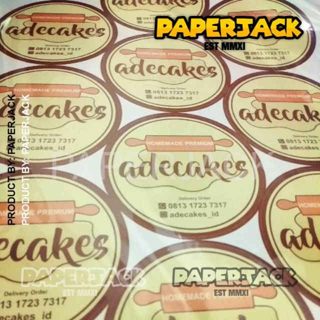 Jual Cetak Stiker Label Kemasan ukuran 7x7 | Shopee Indonesia