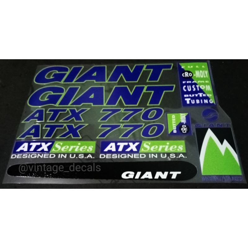sticker decal sepeda GIANT ATX Series 770