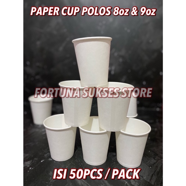 Jual Paper Cup 8oz Polos - Paper Cup 9oz Polos - Gelas Kertas Polos ...