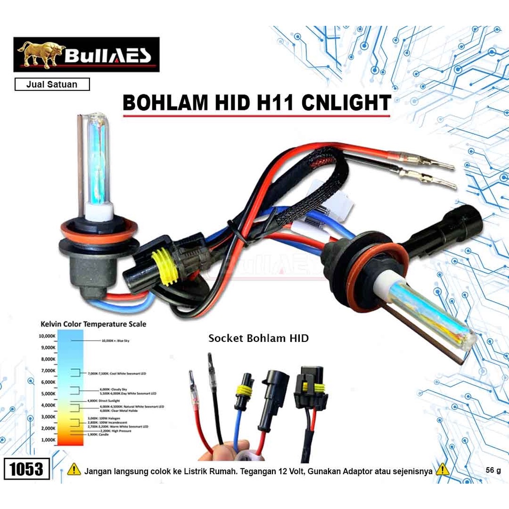 Jual Bohlam Hid H11 Merk Cnlight Straightshape I Bulb H11 35 Watt