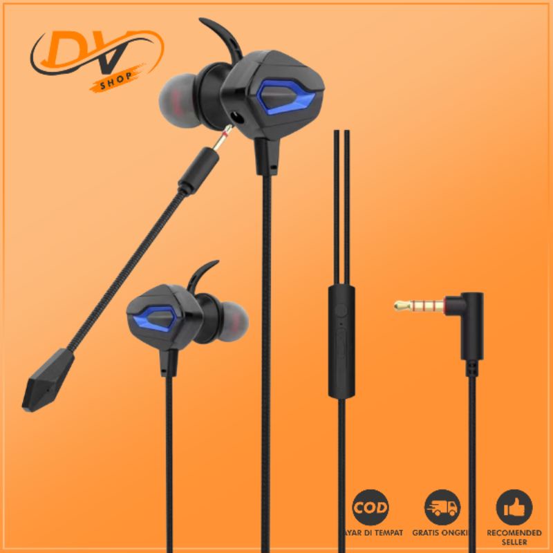 Jual Earphone Gaming For Mobile Legend PUBG Headset Mobile Gaming