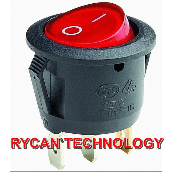 Jual Saklar Rocker Switch Switch bulat 3 pin on off dan Lampu | Shopee ...
