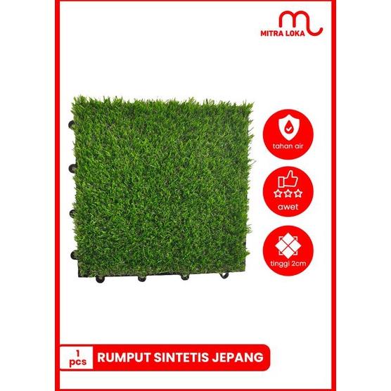 Jual Mitra Loka Ubin Rumput Sintetis Indoor Outdoor Interlock Lantai ...