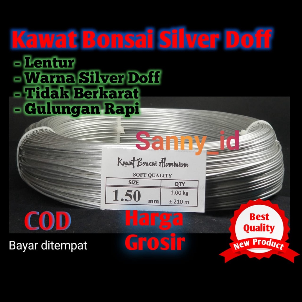 Jual Kawat Bonsai Mm Aluminium Roll Kg Shopee Indonesia