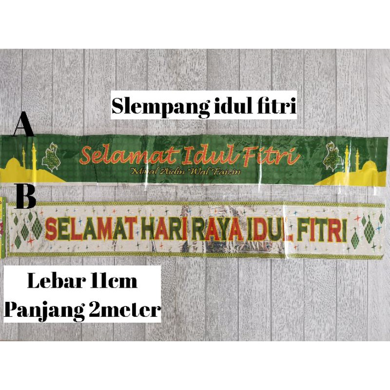 Dekorasi Lebaran Idul Fitri / Slempang Idul fitri kilap Pj 2meter